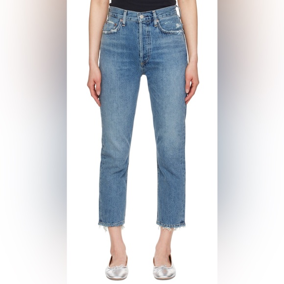 AGOLDE Riley High Rise Straight Crop in Frequency size 24 - Picture 2 of 7